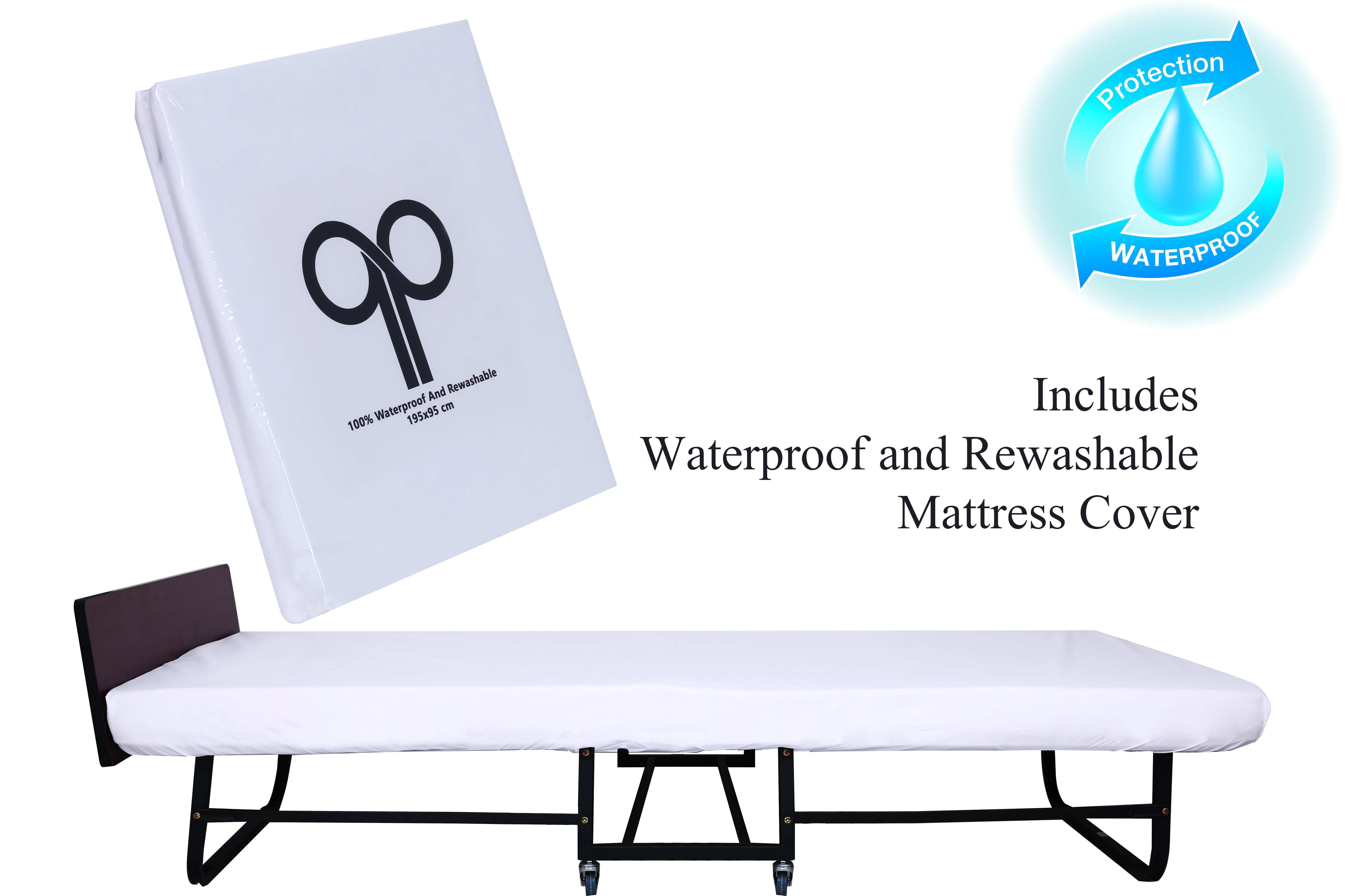 Waterproof Mattress protector for foldable bed (195x95 cm)